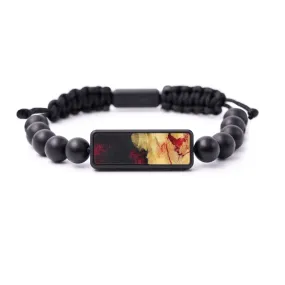 Bead Wood Resin Bracelet - Munir (Dark Red, 595612)