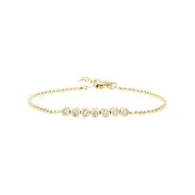 Beaded Bezel Diamond Bracelet