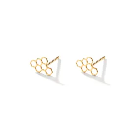 Bee Hive Stud Earrings