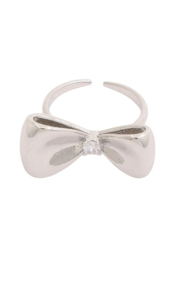 Big Bow & Rhinestone Ring