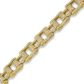 Bike Chain Link Iced Out Hip Hop Bracelet