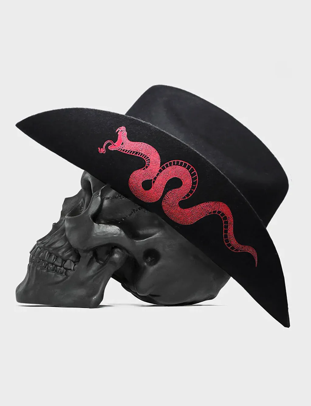 BILLY BONES CLUB SERPENT COWBOY HAT - BLACK