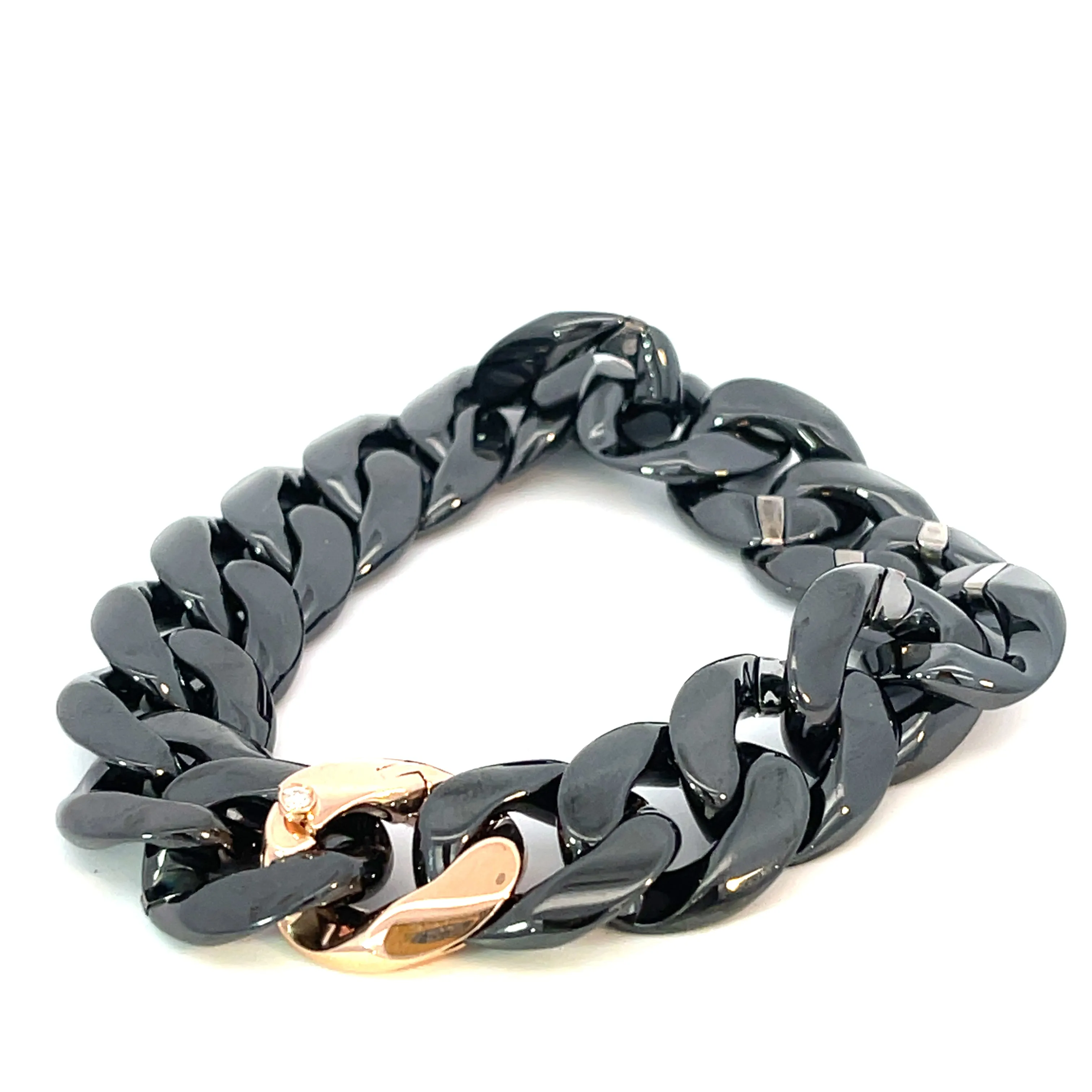 Black Ceramic Link Bracelet