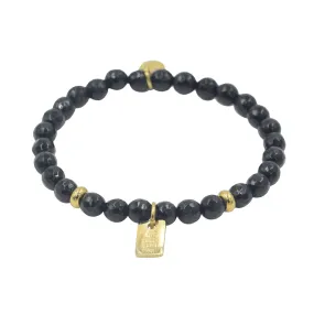 Black Onyx Restore Dignity Charm Bracelet