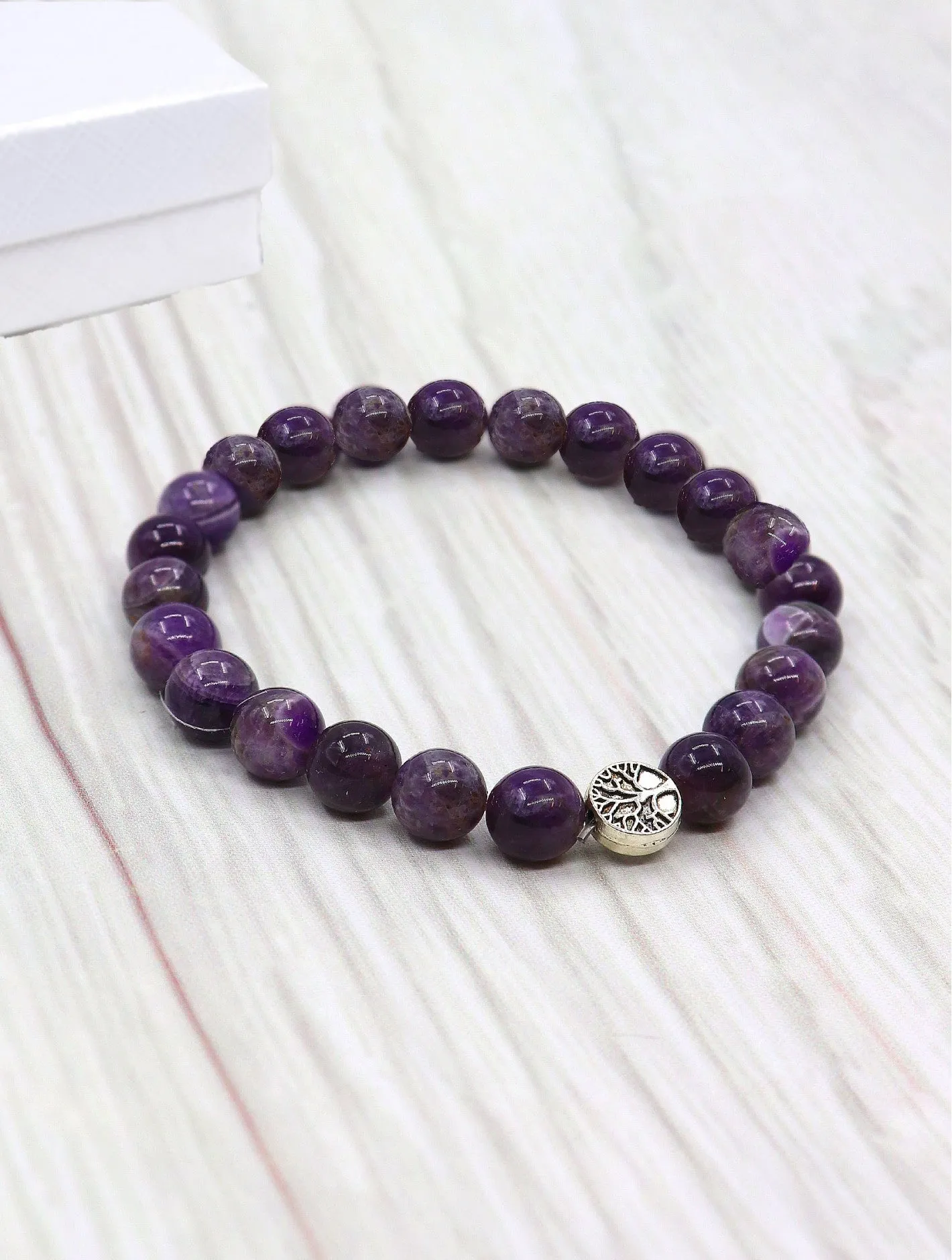 Blessings Bead Bracelet: Dark Amethyst