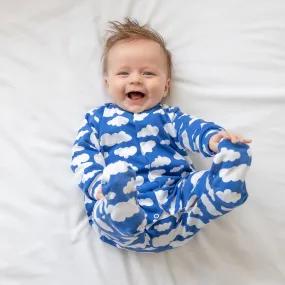 Blue cloud cotton sleepsuit