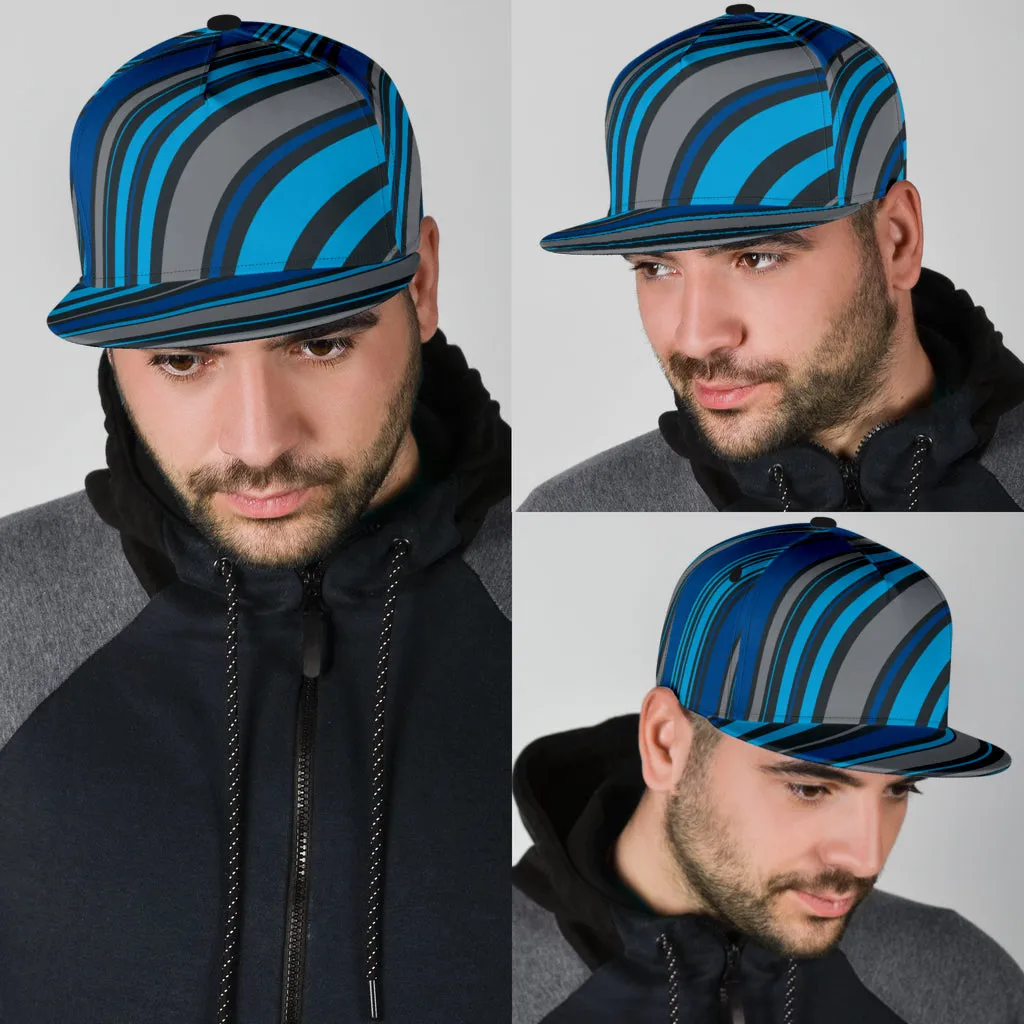 Blue Fractals Snapback Hat