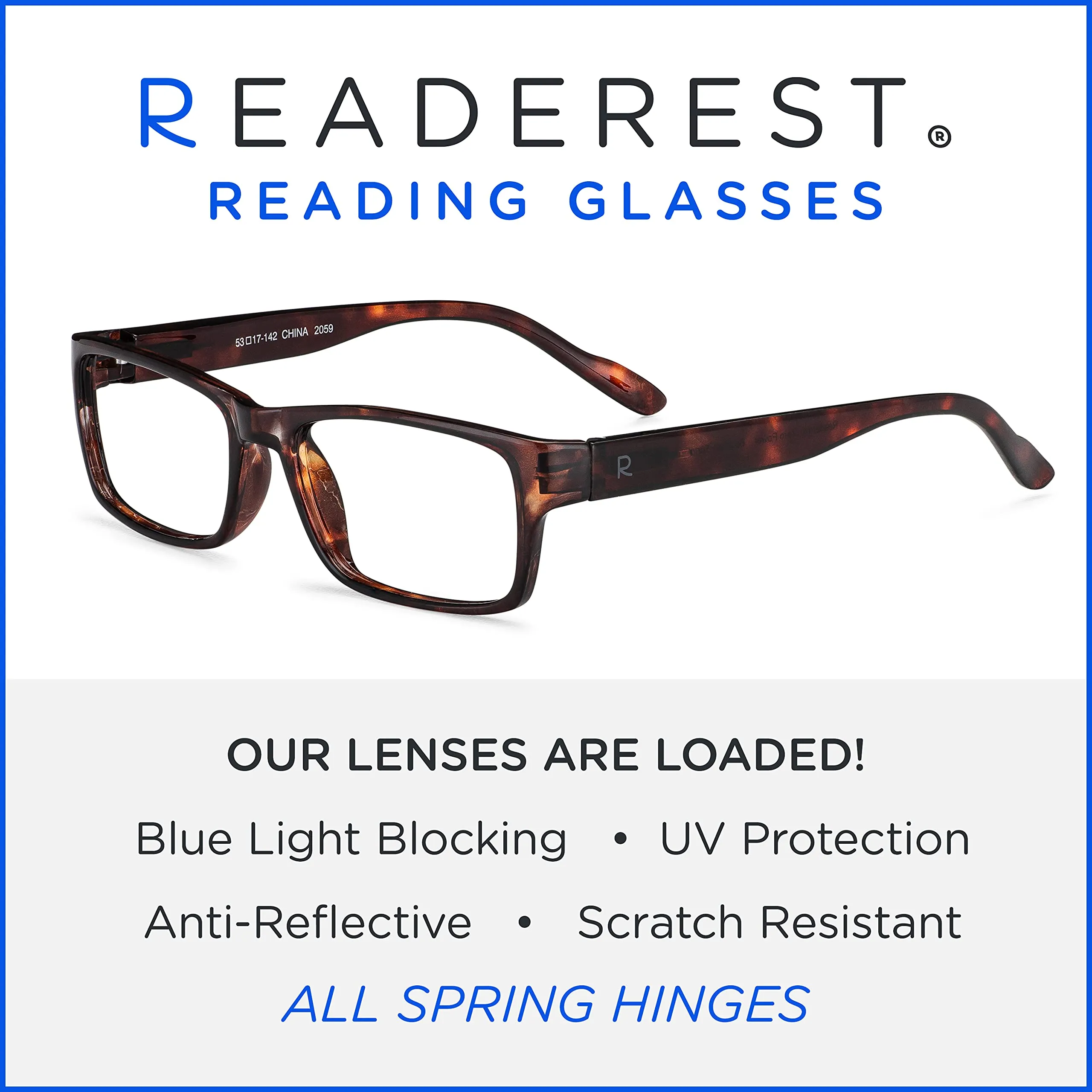 Blue-Light-Blocking-Reading-Glasses-Bourbon-Tortoise-2-50-Magnification Anti Glare