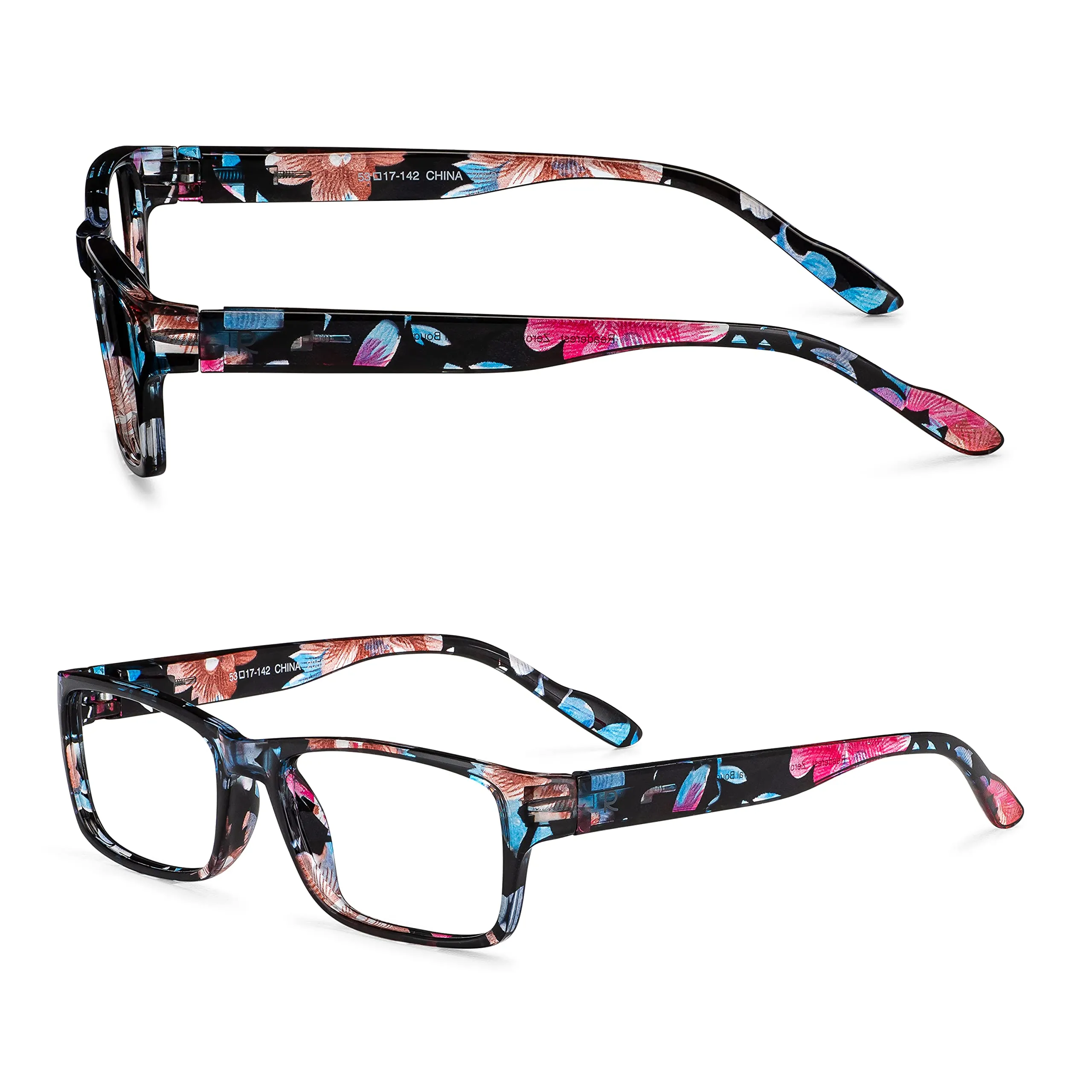 Blue-Light-Blocking-Reading-Glasses-Floral-1-50-Magnification Anti Glare