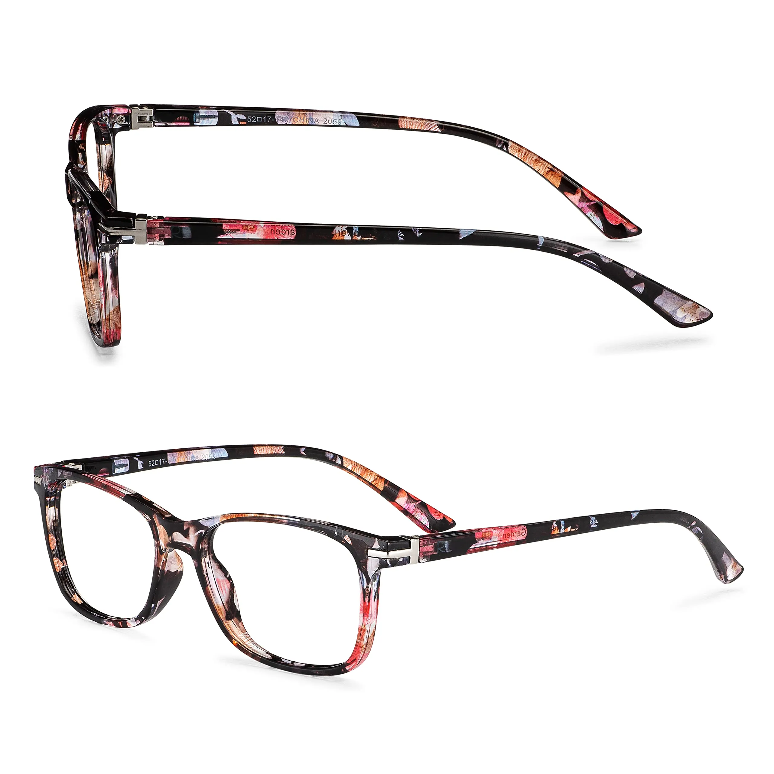 Blue-Light-Blocking-Reading-Glasses-Floral-2-00-Magnification-Computer-Glasses