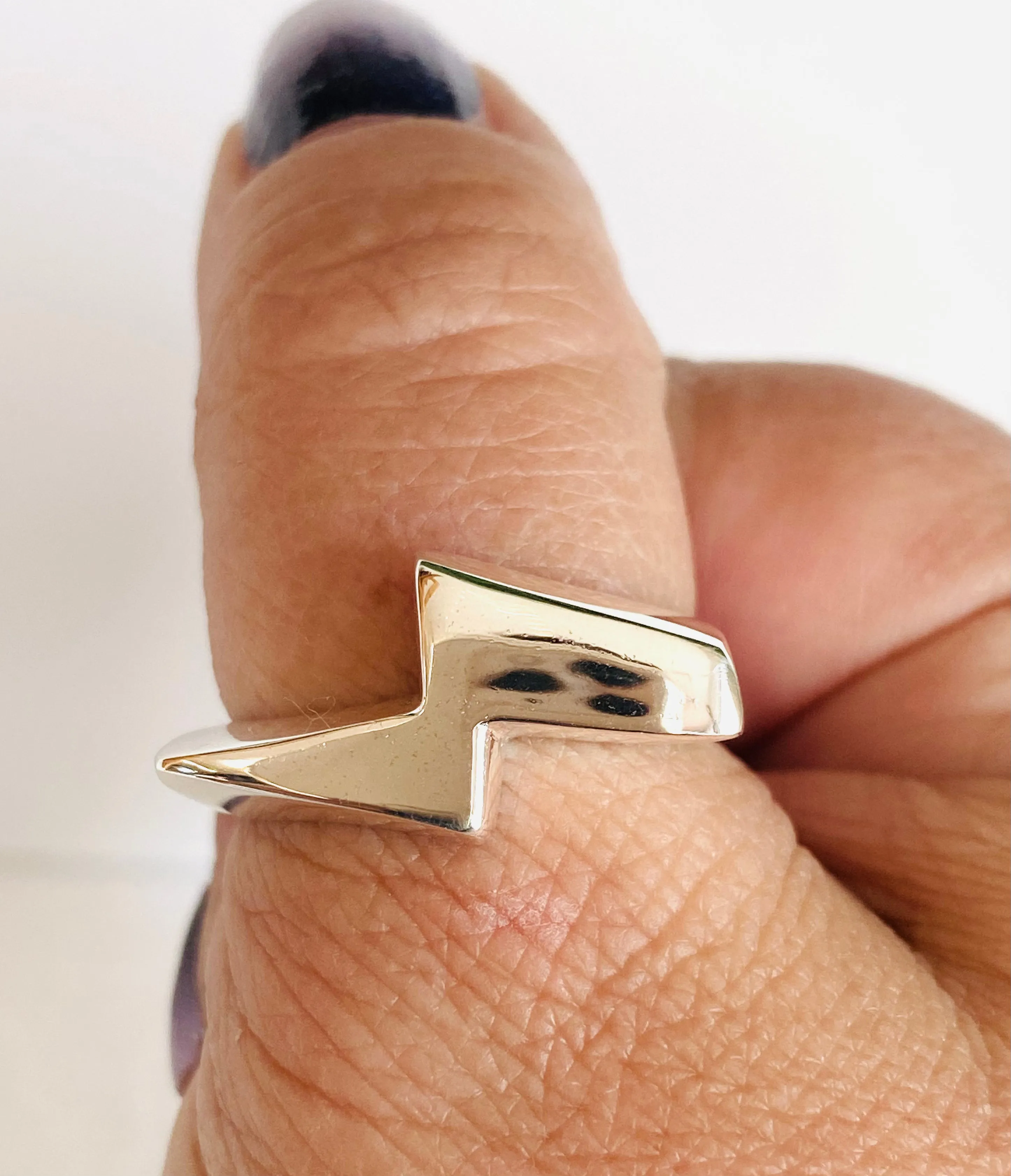 Bolt Ring, Lightning Bolt Ring, Statement Ring