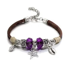 Bright And Shiny Boho Leather Bracelet for Women