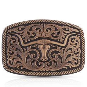 Bronze Texas Longhorn Buckle