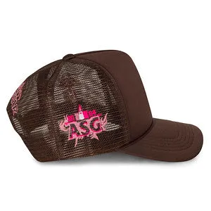 Brown "All Star" LA Design Trucker Hat