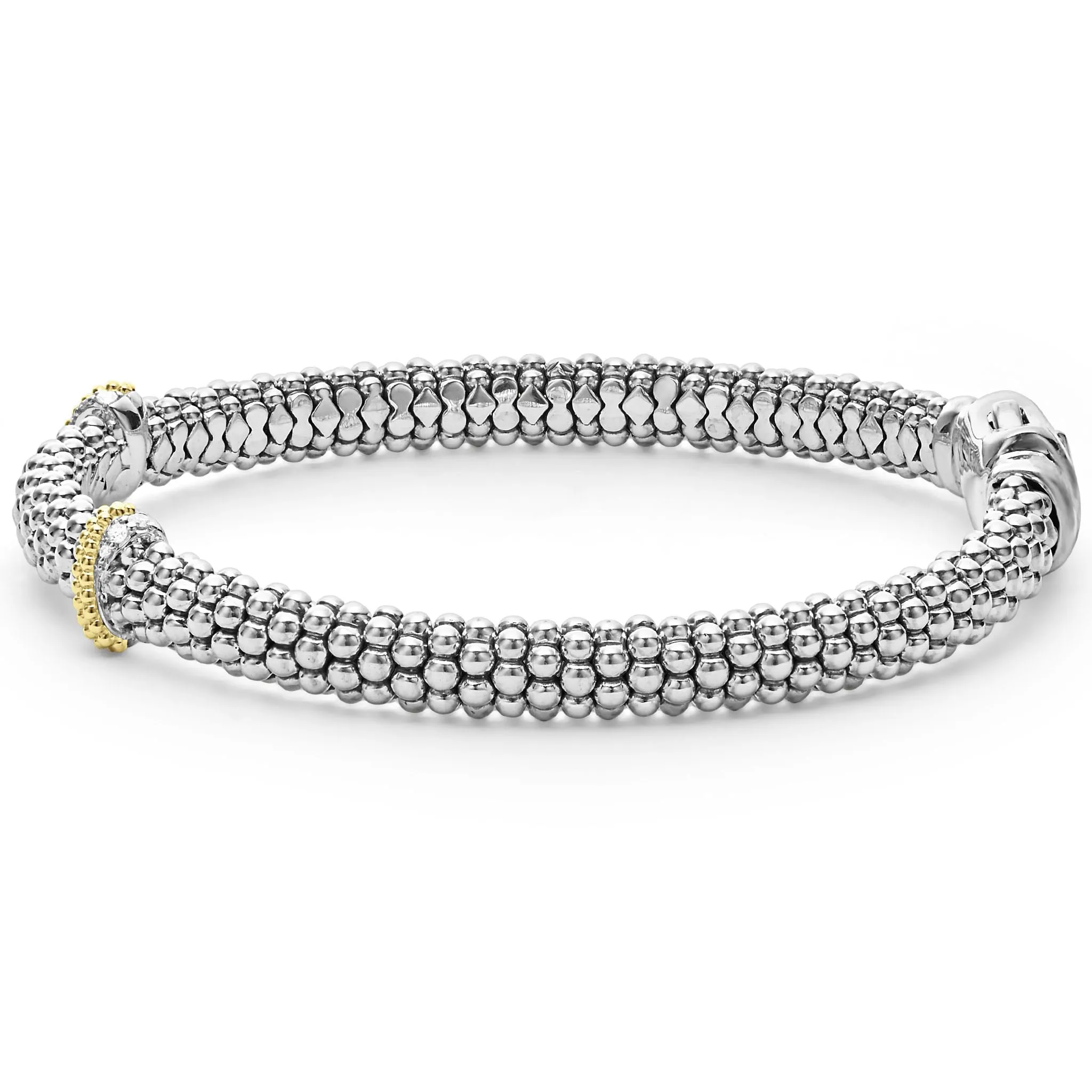 Caviar Lux Double X Caviar Diamond Bracelet | 6mm