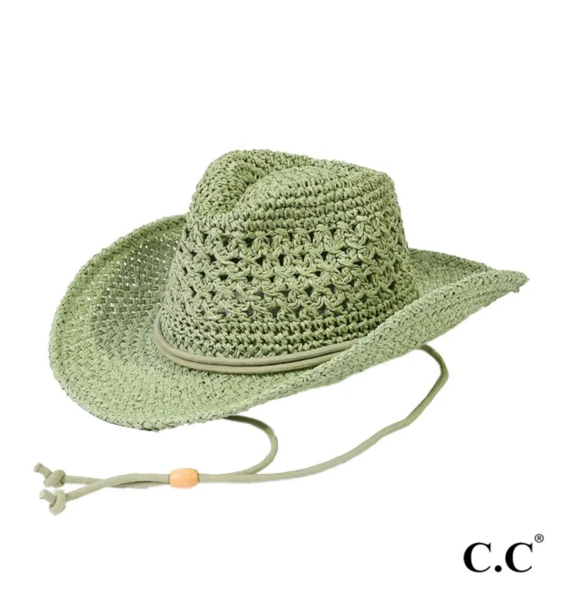 CC Open Weave Cowboy Beach Hats