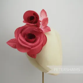 'Cecilia' Large Silk Camellia Millinery Flower Hat Mount