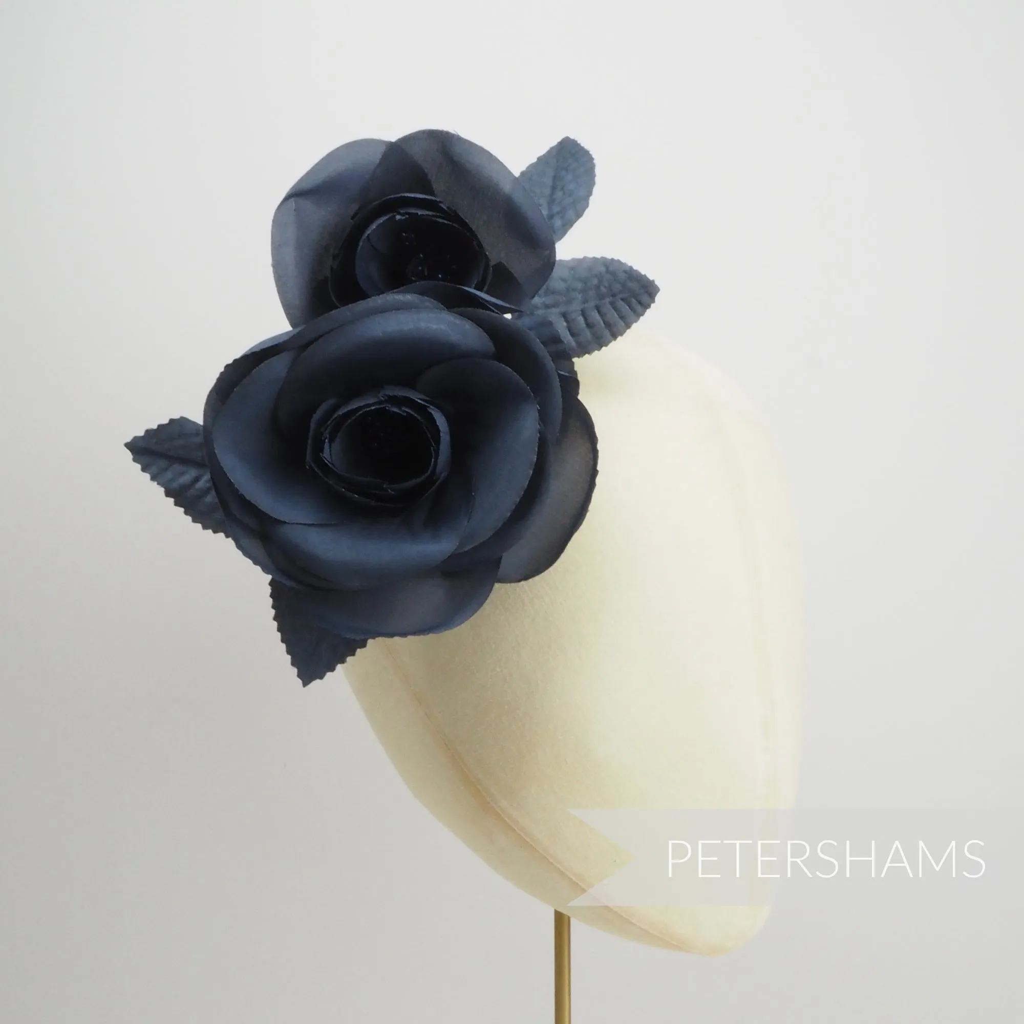 'Cecilia' Large Silk Camellia Millinery Flower Hat Mount