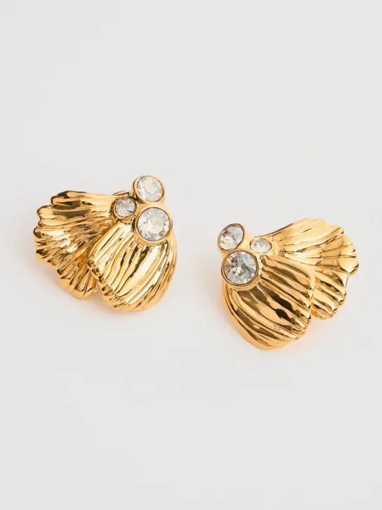 Chloé   Flowers crystal stud earrings 