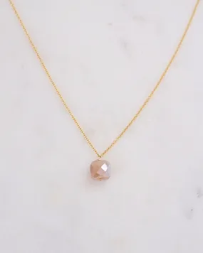 Chocolate Moonstone One Point Necklace