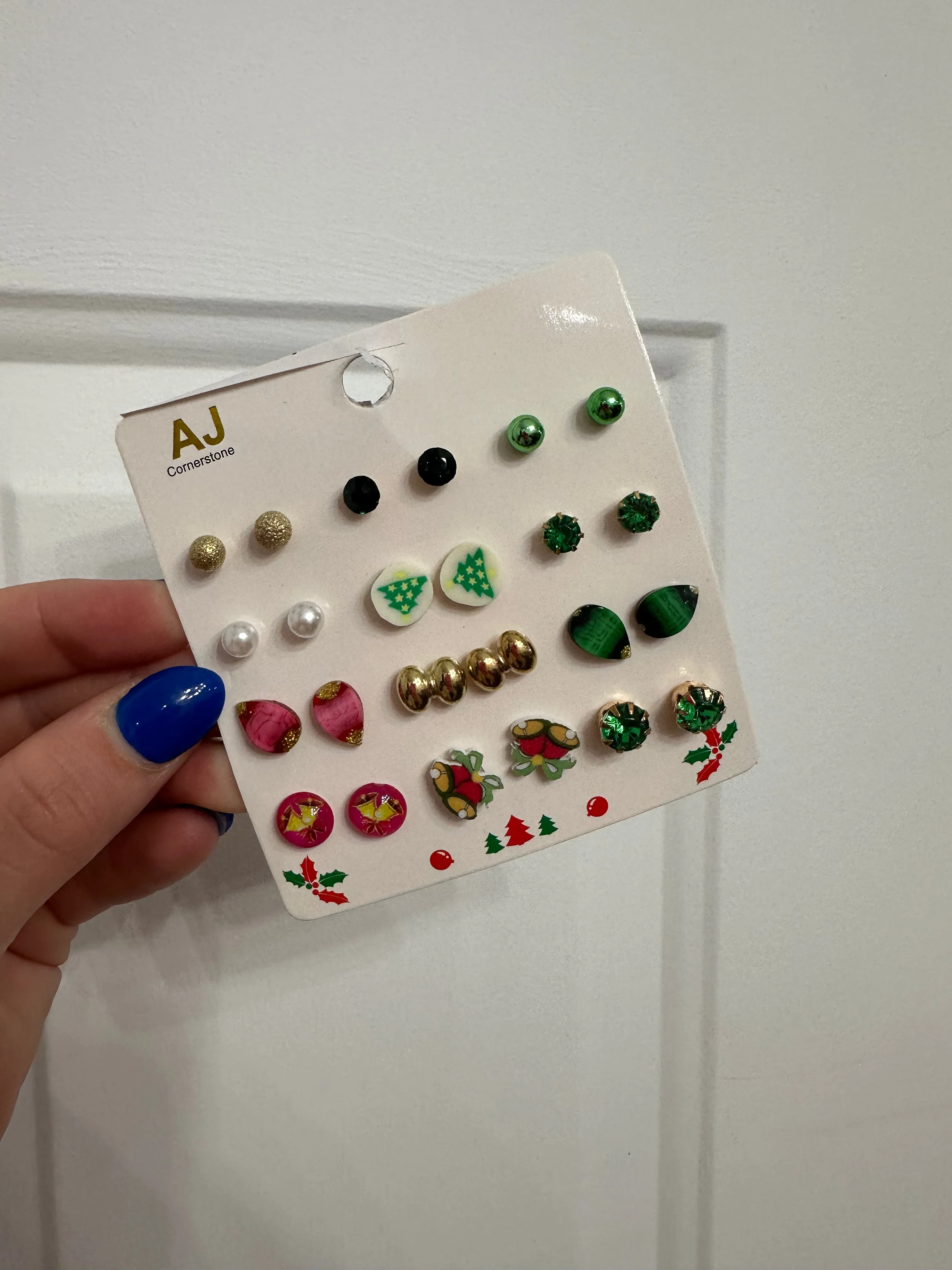 Christmas Stud Earrings- 12 Set