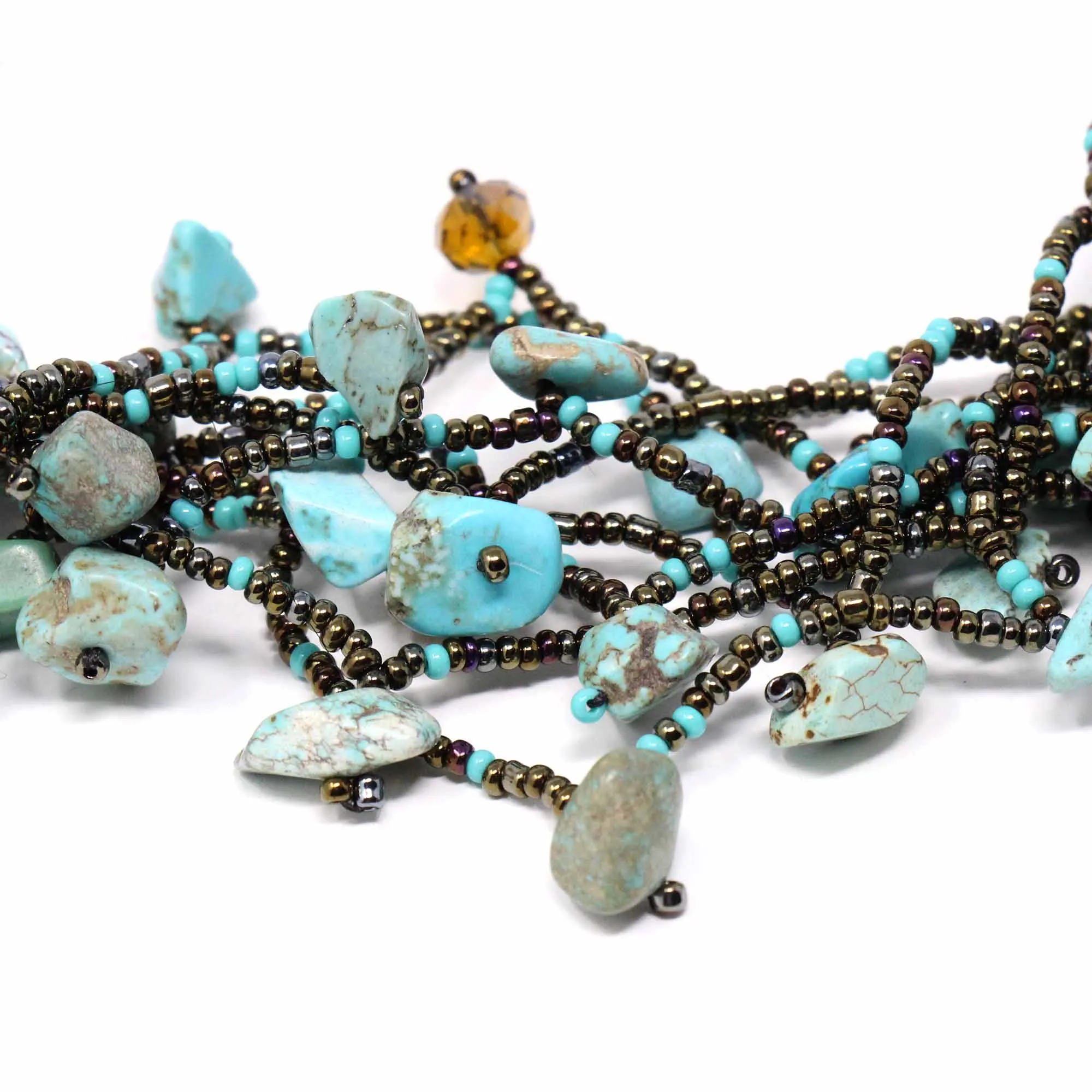 Chunky Stone Necklace Turquoise Lucias Imports