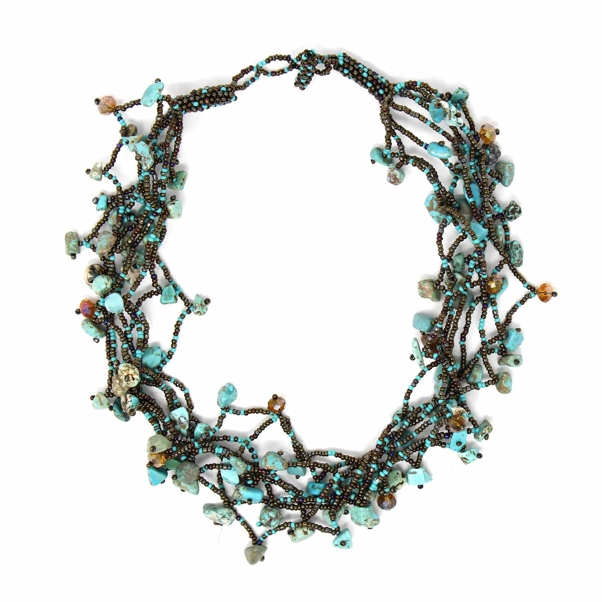 Chunky Stone Necklace Turquoise Lucias Imports