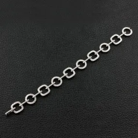 Circle & Square Diamond Bracelet