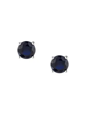 Classic Blue CZ Pierced Stud Earring