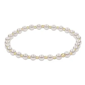 Classic Grateful Pattern Bead Bracelet-Pearl