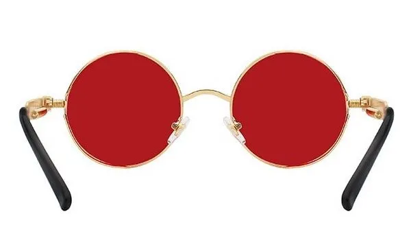 Classy Men Red Gold Vintage Glasses