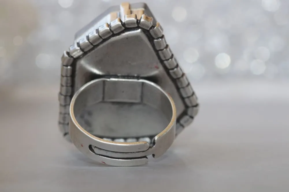 COCKTAIL SILVER RING