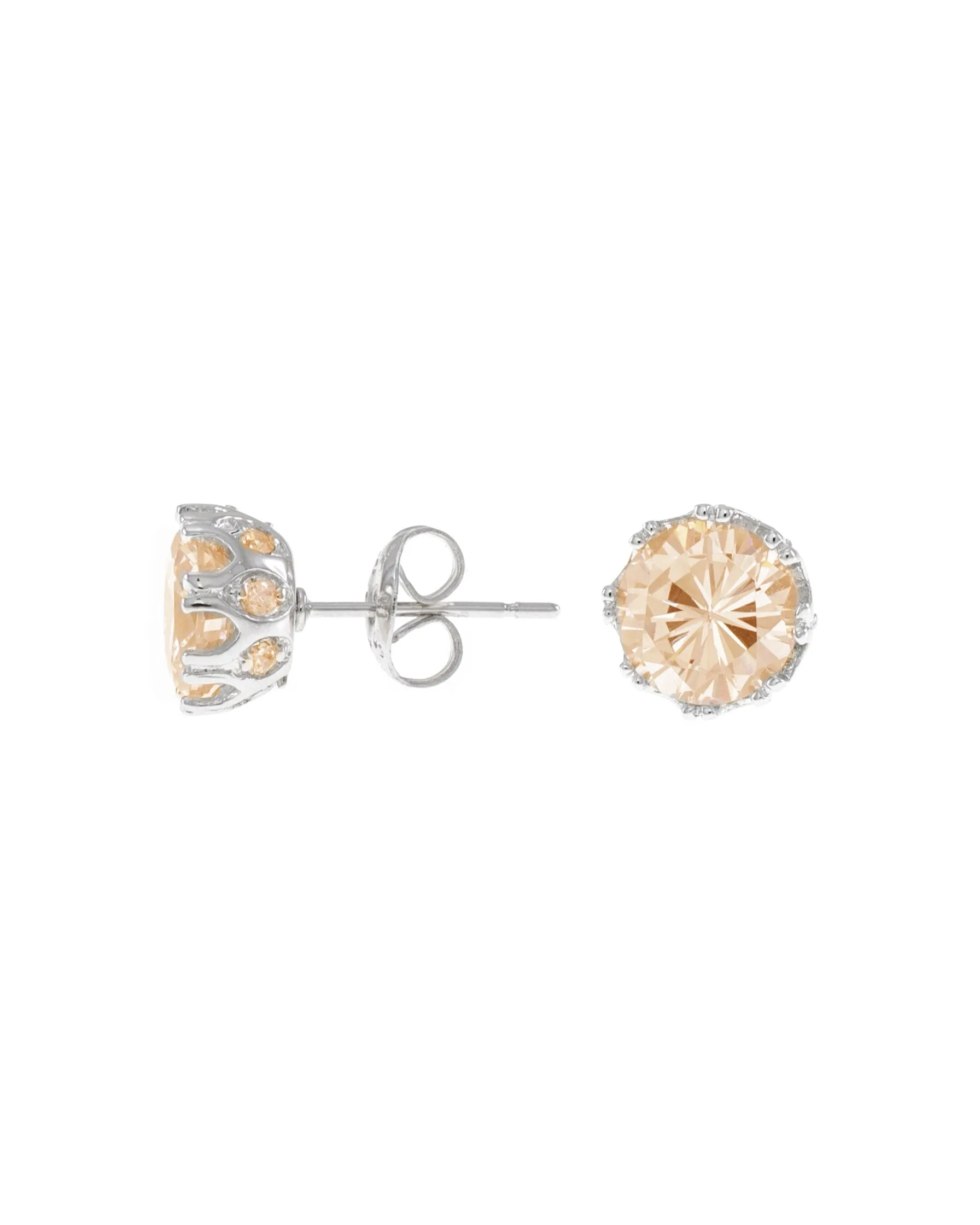 Crown Post Stud Earrings