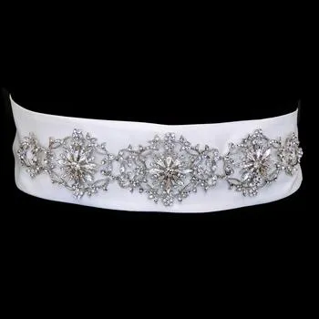 Crystal Floral Bridal Sash Belt