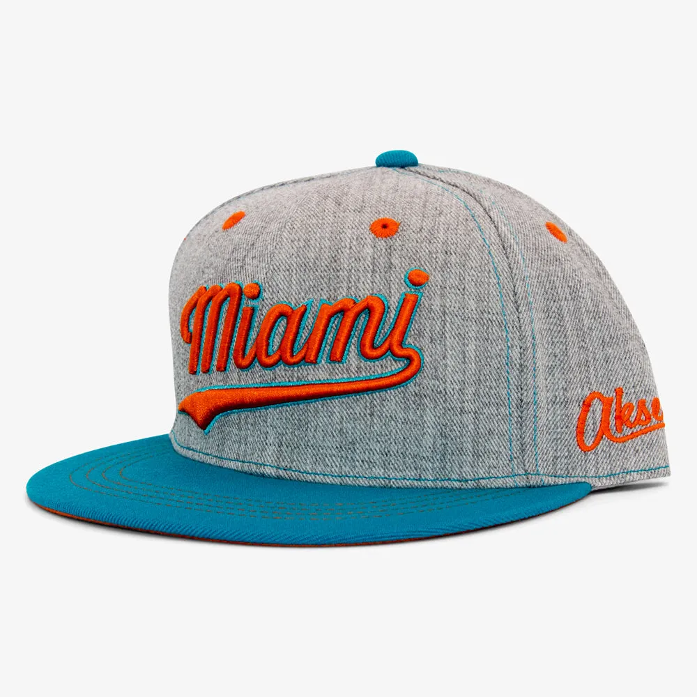 Cursive Miami Snapback Hat