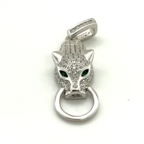 D449 Panther Green Eyes Pendant