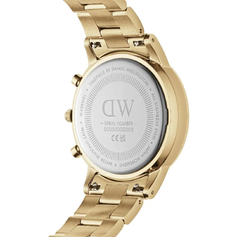 Daniel Wellington Iconic Chronograph Onyx Gold Watch 42mm