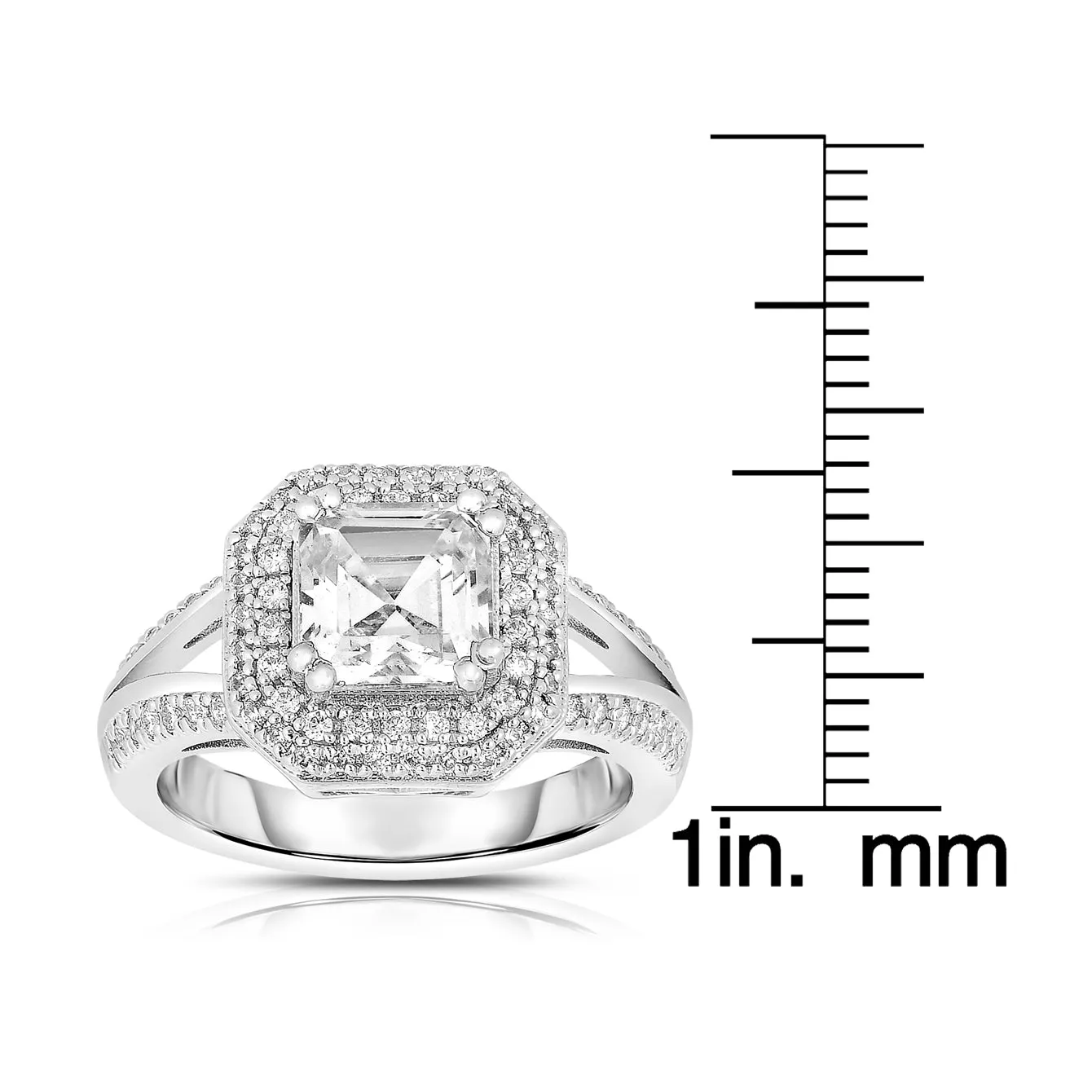 Déco Maxi Square-cut Cubic Zirconia Ring