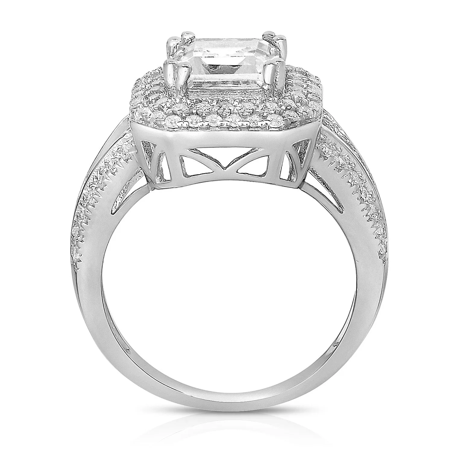 Déco Maxi Square-cut Cubic Zirconia Ring