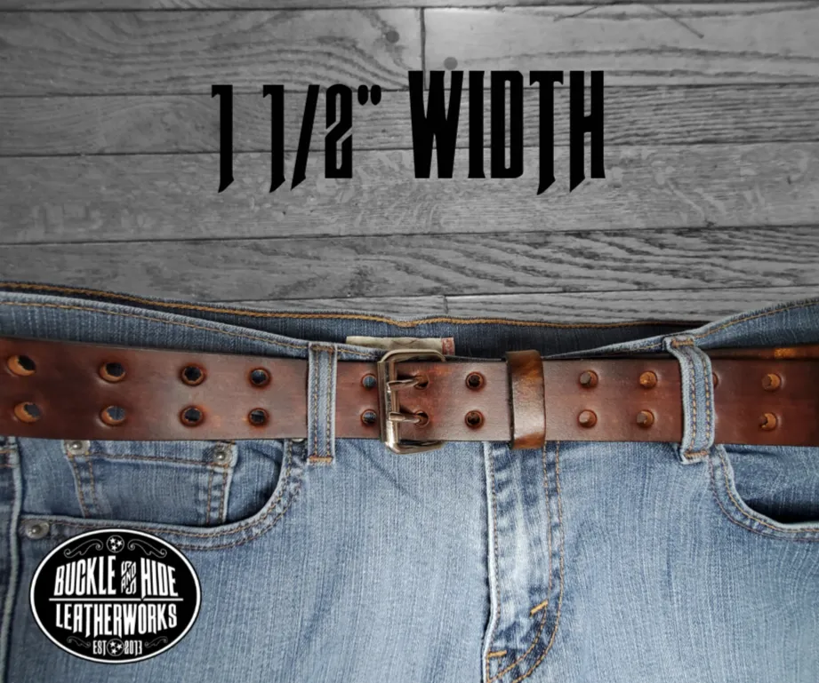 Double Hole Casual Leather Belt... USA Made!