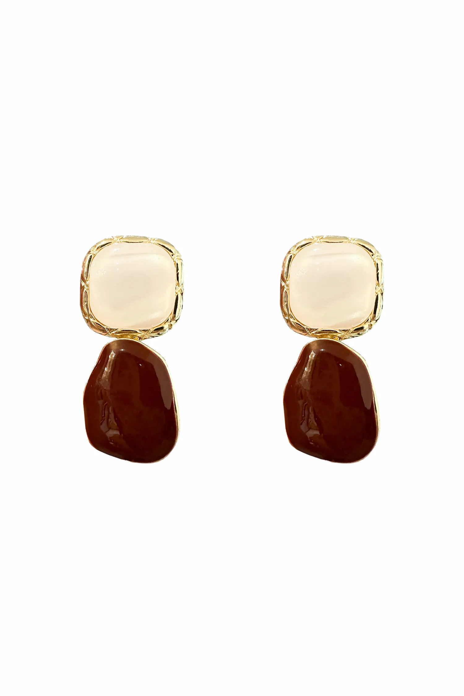 Emely Burgundy Earrings