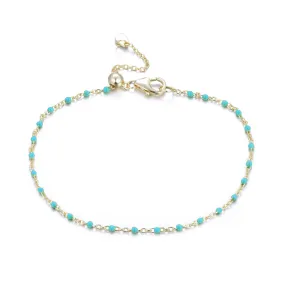 Enamel Beaded Chain Bracelet