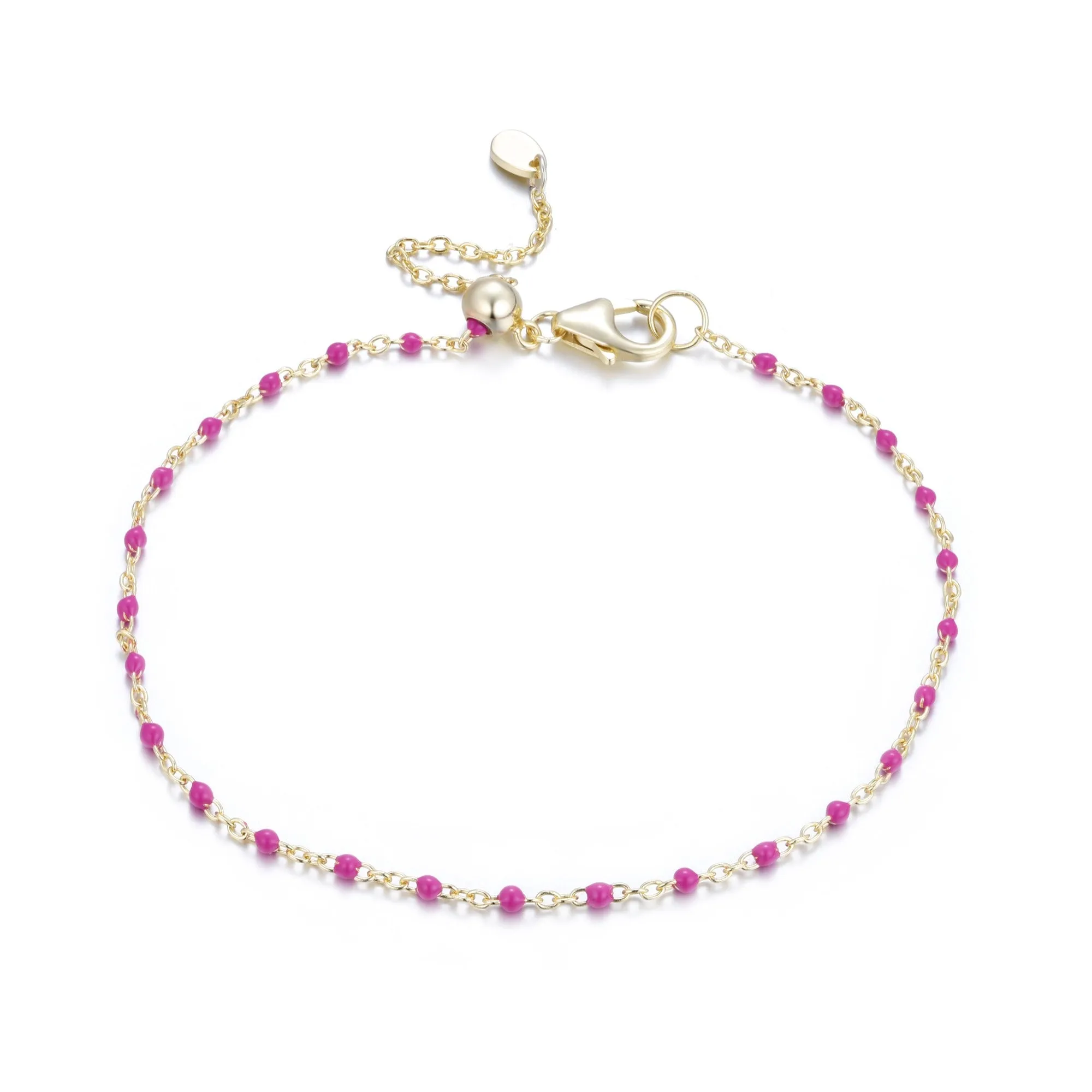 Enamel Beaded Chain Bracelet