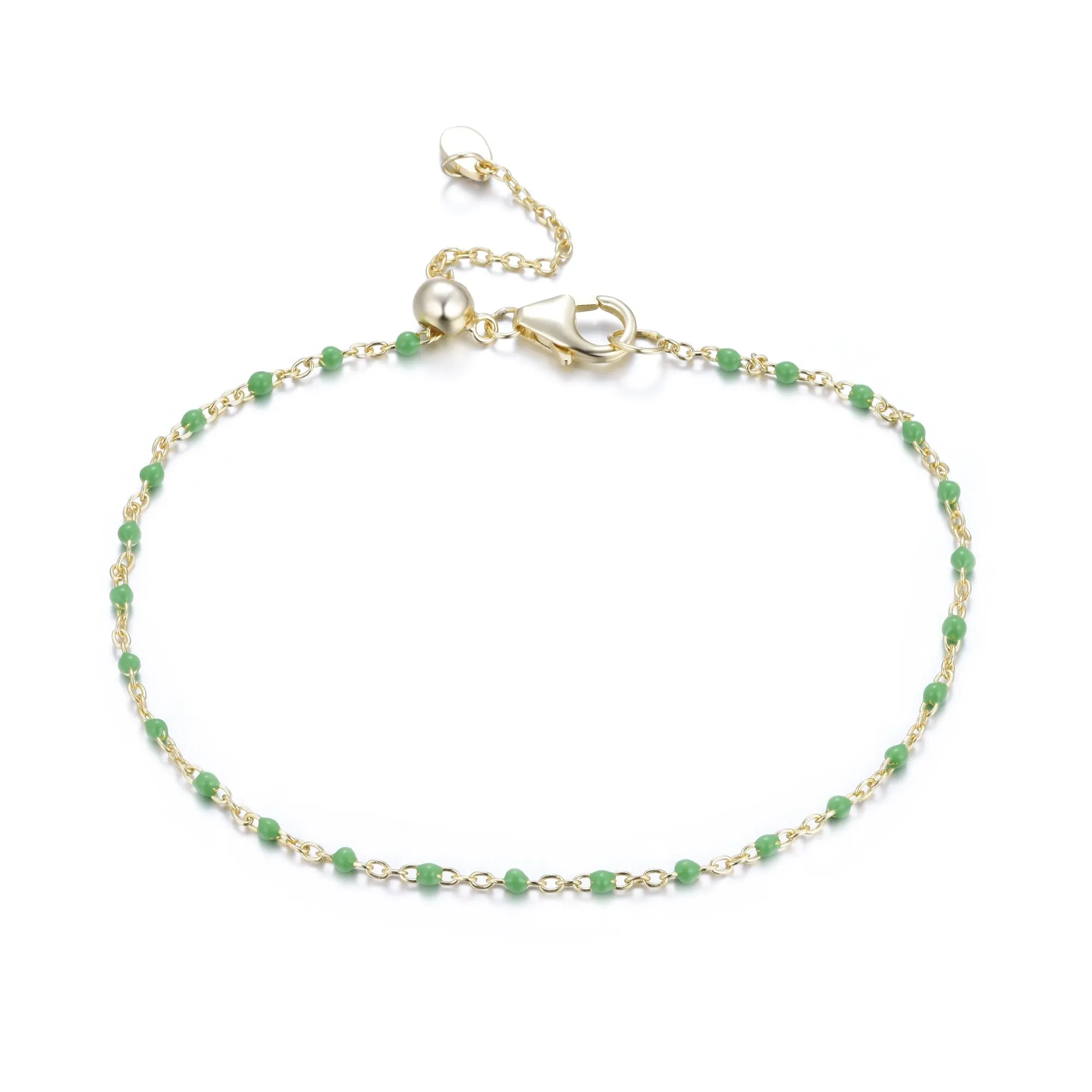 Enamel Beaded Chain Bracelet