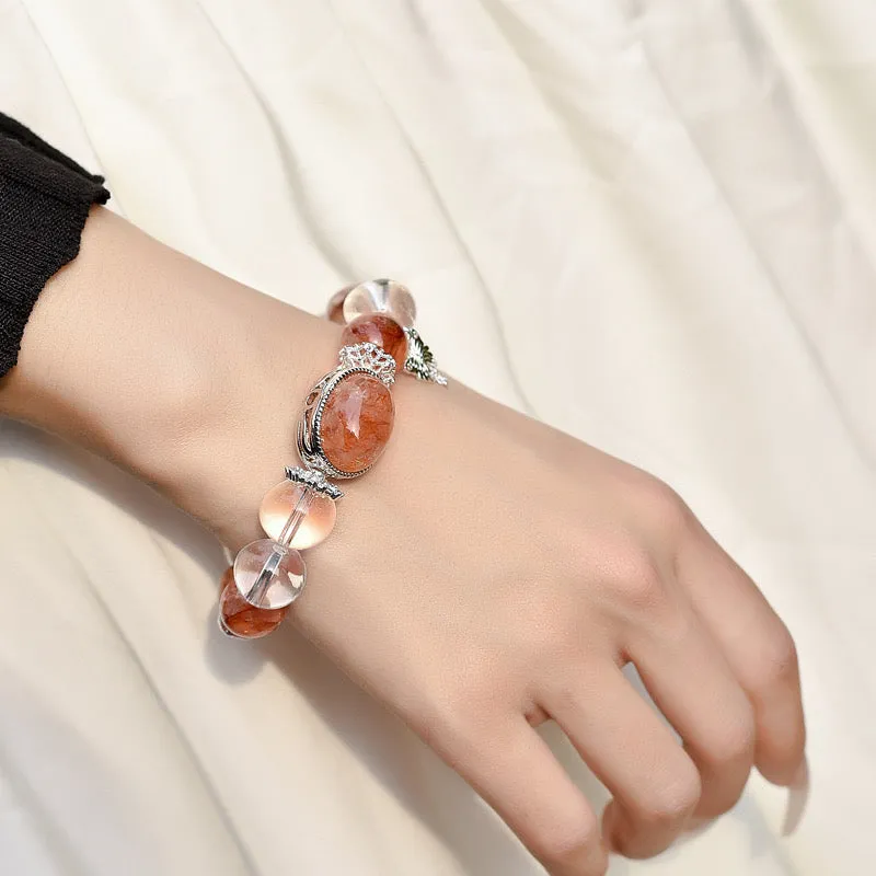 Energetic Butterfly - Red Phantom Quartz Bracelet