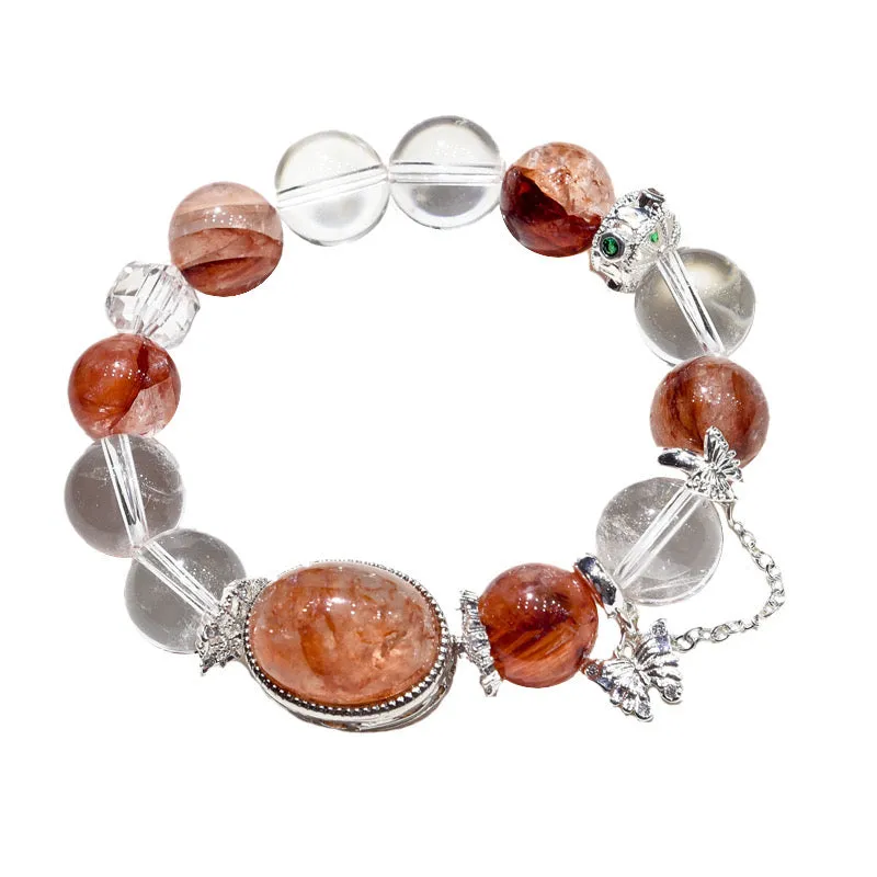 Energetic Butterfly - Red Phantom Quartz Bracelet