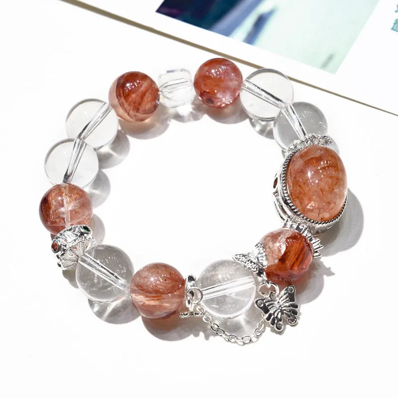 Energetic Butterfly - Red Phantom Quartz Bracelet