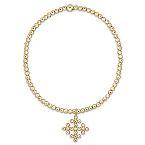 enewton classic gold 2.5mm bead bracelet - classic beaded signature cross encompass gold charm