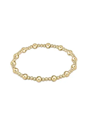 ENewton Classic Gold Sincerity Pattern 5mm Bead Bracelet