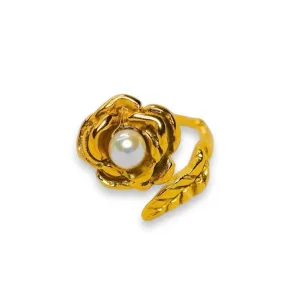 Eternal Rose Pearl Ring (Adjustable Size)